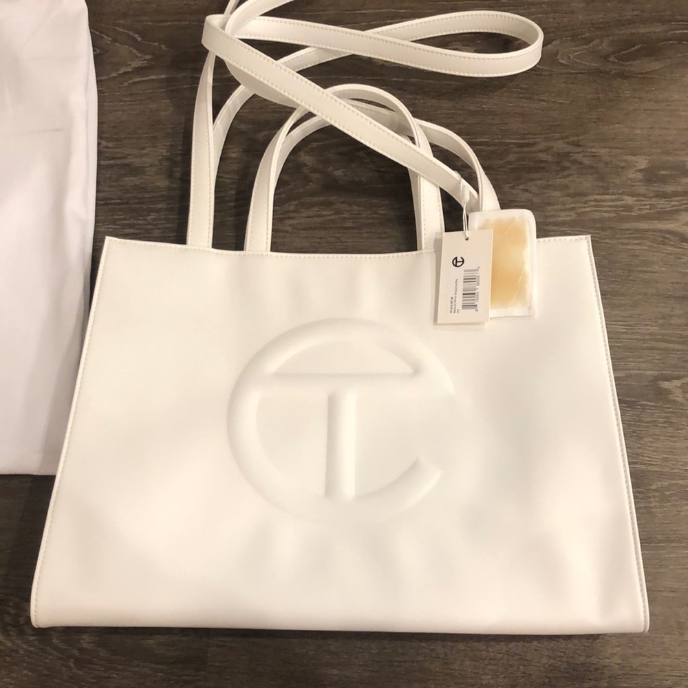 White medium Telfar bag
